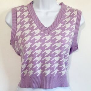 Haute Monde Sleeveless Sweater Purple Large